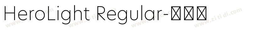 HeroLight Regular字体转换